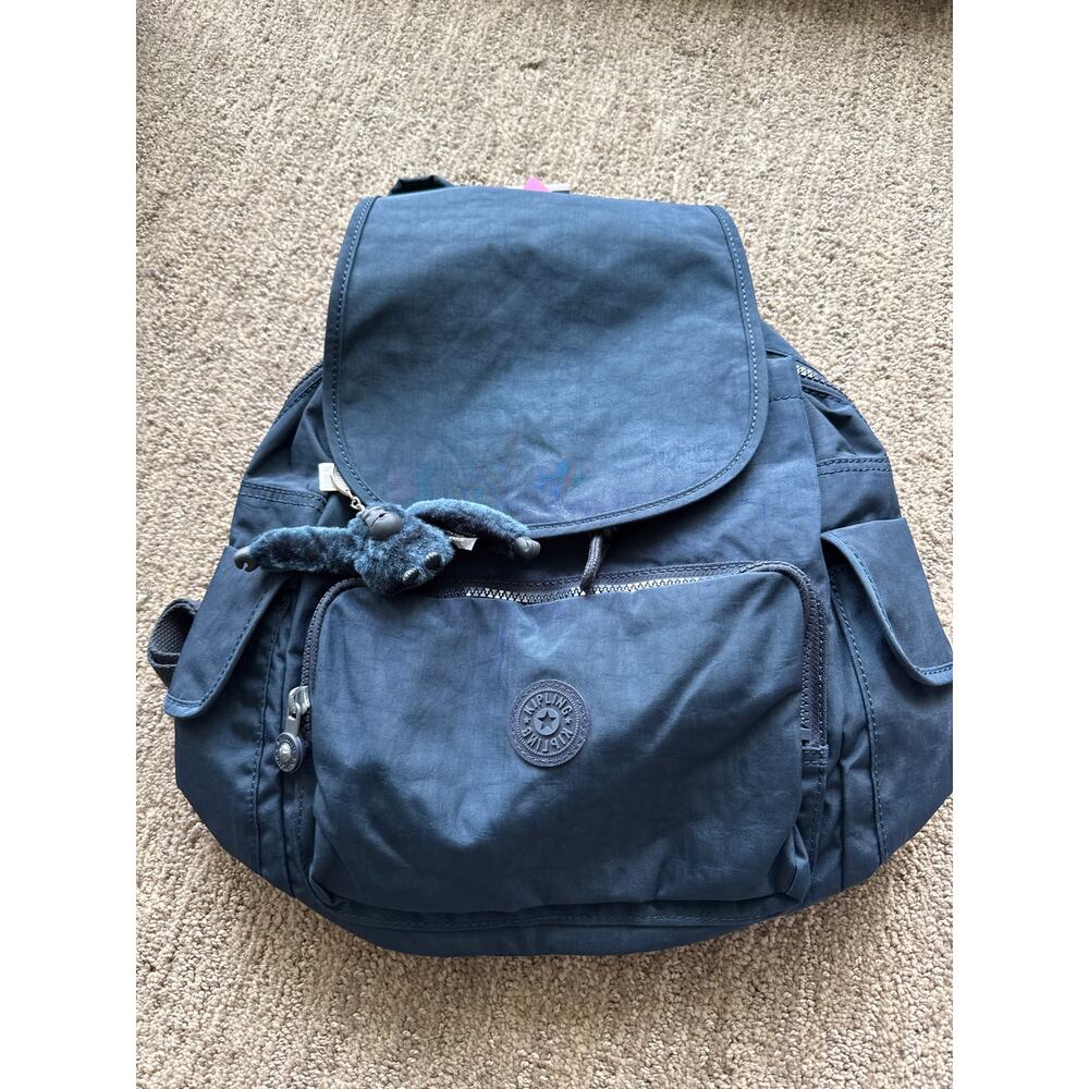 New with Tags Kipling‎ City Backpack Blue Multiple Pockets, 2 Zipper Pockets
